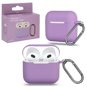 Чехол для AirPods 4 с карабином №7 Purple