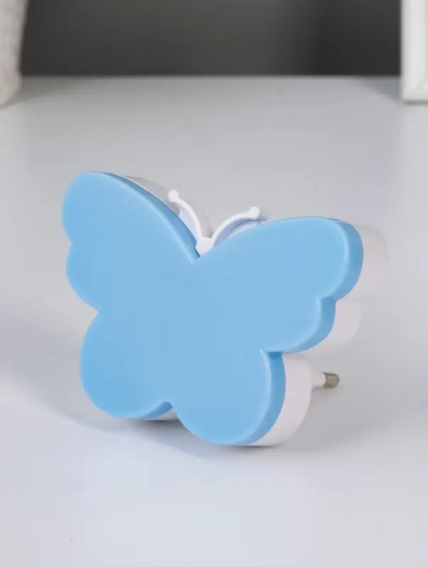 Ночник RISALUX &laquo;Бабочка&raquo;, LED, 1 Вт, синий, 9&times;6&times;6 см