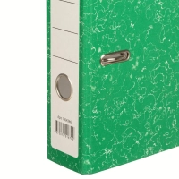 Папка-регистратор  без мет.уголка_бюдж 75мм ч/б,зел,бум/бум