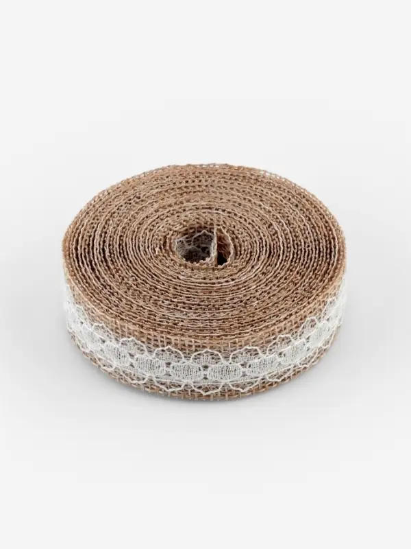 Лента текстильная &laquo;Кружево&raquo;, 20 мм, 4.5&plusmn;0.5 м, бежевая