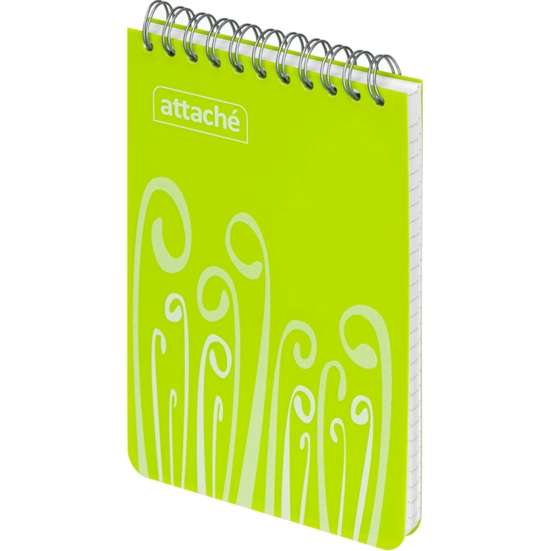 Блокнот А6,пласт обл,80л, ATTACHE FANTASY,салат