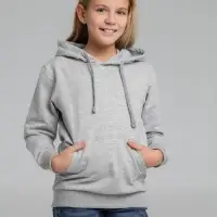 Толстовка с капюшоном детская Kirenga Kids серый меланж, 12 лет