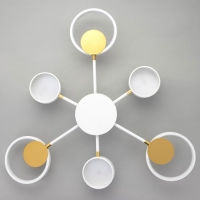 Люстра с ПДУ 2301/6WT LED 120Вт 3000-6000К белый 75х75х8 см BayerLux