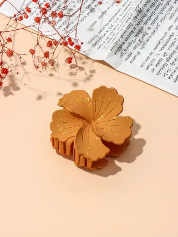 Краб для волос "Артемида" цветок, 7,5х7,5 см, матовый, микс