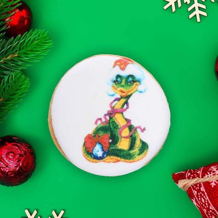 Новый год. Печенье ванильное Новый год. Печенье ванильное "Новогоднее" 35гр (1кор=16шт)