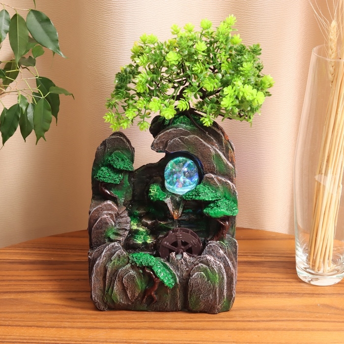 Фонтан Фонтан "Каменное местечко под деревом" 29х16 см (с подсветкой)