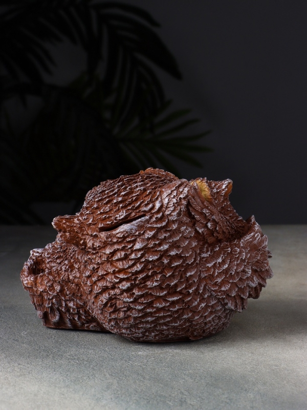 Копилка сова "Счастливая мама" 18 см, коричневый