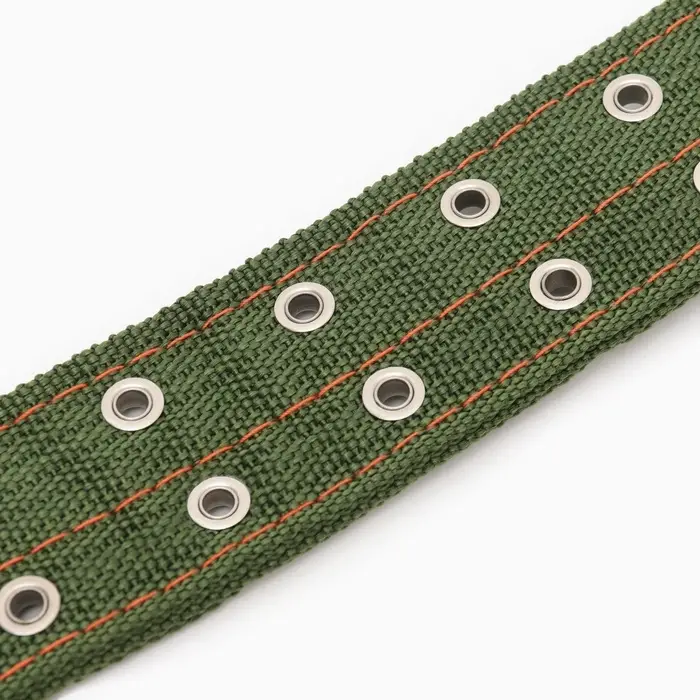 Ошейник, 65&times;4 см, ОШ 54-60 см, четырёхслойный с вертлюгом, полиэстер, зелёный