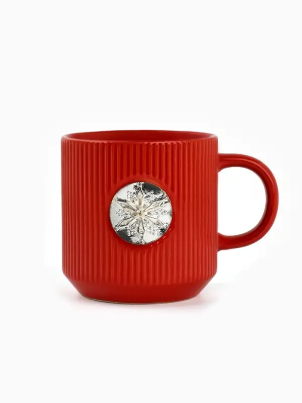 Кружка новогодняя керамическая &laquo;Снежинка&raquo;, 350 мл