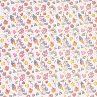 Бумага упаковочная глянцевая &laquo;Единорожки&raquo;, 70&times;100 см, 1 лист