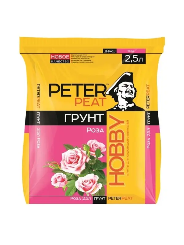 Грунт для Роз PETER PEAT, линия &laquo;Хобби&raquo;, 2.5 л