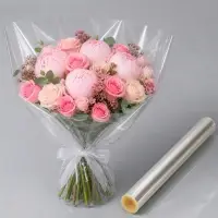 Плёнка для цветов и букетов, прозрачная 0.7&times;37.5 м, 1000 г, 40 мкм