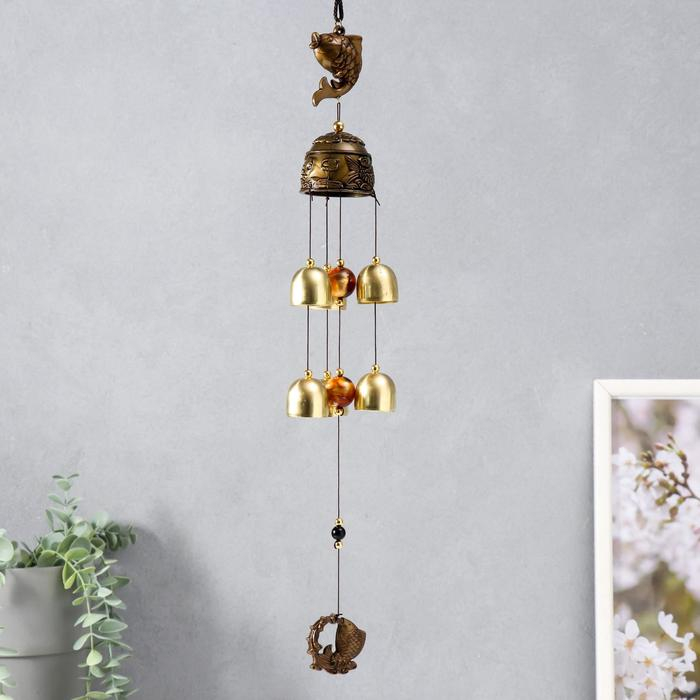 Музыка ветра металл Музыка ветра металл "Карп" МИКС 7 колокольчиков 46 см