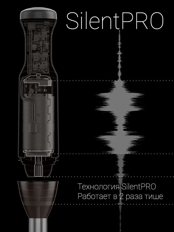 Погружной блендер ручной с измельчителем PHB 1380 Silent Погружной блендер ручной с измельчителем PHB 1380 Silent
