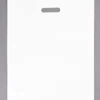 Пакет полиэтиленовый с вырубной ручкой, белый 40&times;50 См, 60 мкм