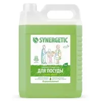 Средство для мытья посуды Synergetic, антибактериальный гель, биоразлагаемый, яблоко, 5 л
