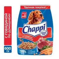 Сухой корм Chappi для собак, с говядиной по-домашнему, 600 г Сухой корм Chappi для собак, с говядиной по-домашнему, 600 г