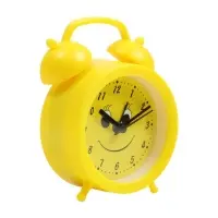 Часы - будильник настольные &laquo;Смайл&raquo;, дискретный ход, 9&times;12 см, 1хАА, жёлтые