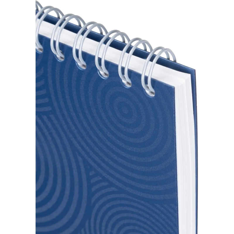 Блокнот Комус на спирали, синий, А5, 80л, клетка