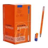 Ручка шариковая BrunoVisconti CrystalWrite. Summer, 0.38мм, стерж/син