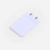Застёжка для бюстгальтера, удлинитель, 3 ряда 2 крючка, 3.2×5 см, белая