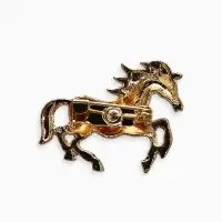 Брошь "Лошадь" малая, скакун, МИКС в золоте (неделимая фасовка 12 шт. цена за шт.)