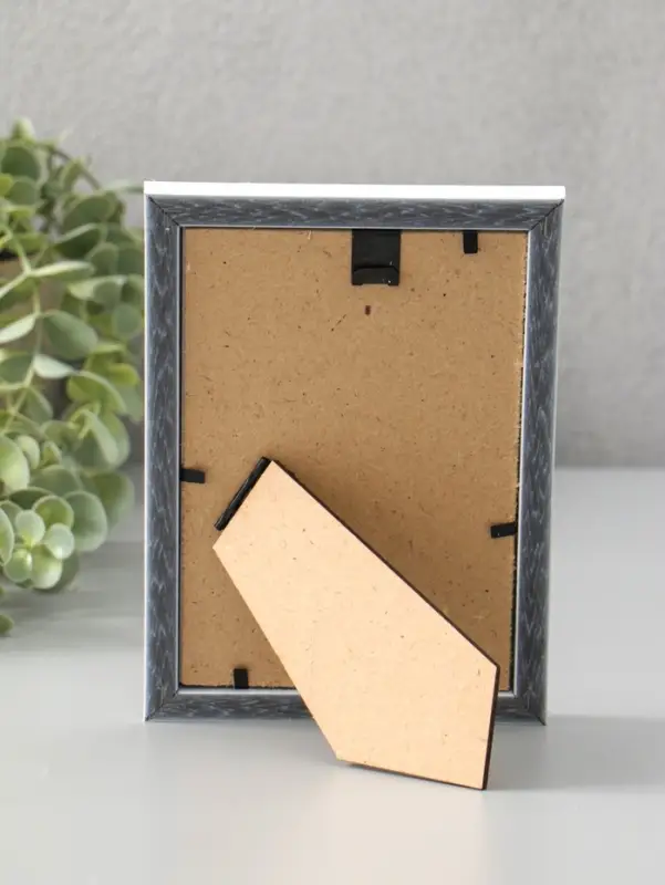 Фоторамка для фото 10х15 см "Oframe", пластик, белый с золотом, (пластиковый экран)