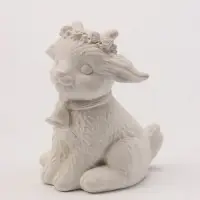 Фигурка декоративная &laquo;Козленок с колокольчиком&raquo;, неокрашенный, 8&times;5&times;7 см, белая