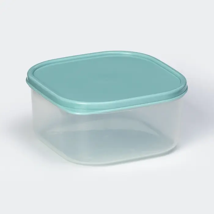 Контейнер квадратный Доляна, пищевой, 700 мл, цвет цвет бирюзовый Контейнер квадратный Доляна, пищевой, 700 мл, цвет цвет бирюзовый