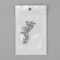 Нижний ограничитель для молнии, с гнездом, металлический, №5, 10 шт, цвет никель