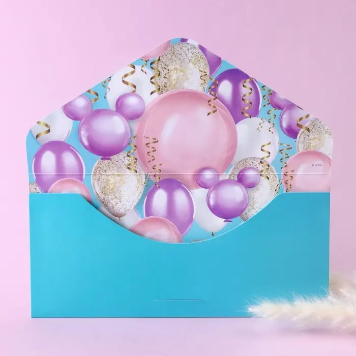 Конверт для денег, софт тач, 19 х 9 см «С днём Рождения», Микки Маус Конверт для денег, софт тач, 19 х 9 см «С днём Рождения», Микки Маус