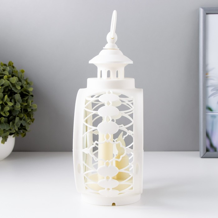 Ночник Ночник "Свечи" LED белый 9,7х16,5х25 см, батарейки AAAх2 (не в комплекте), свечение желтое