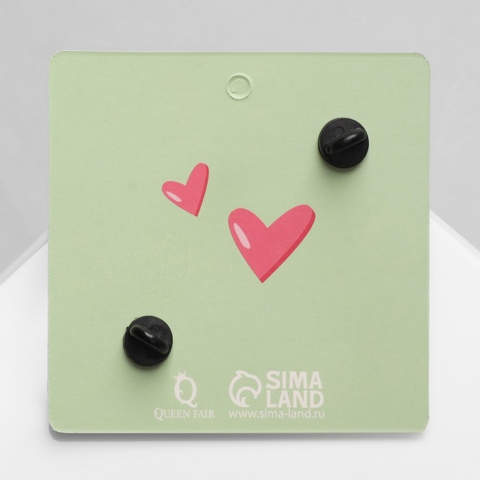 Набор значков (2 шт.) «Лягушки», цвет зелёный в чёрном металле Набор значков (2 шт.) «Лягушки», цвет зелёный в чёрном металле