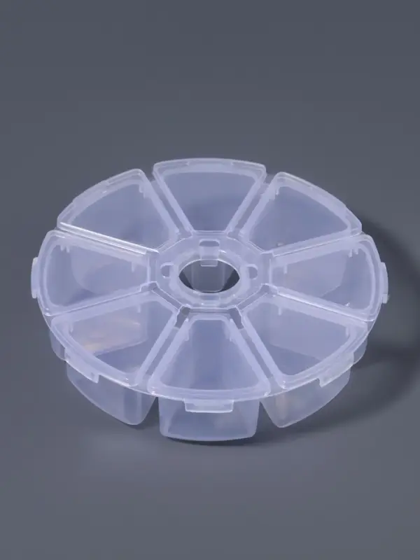 Органайзер для хранения мелочей, 8 ячеек, d=10.5×3 см, прозрачный Органайзер для хранения мелочей, 8 ячеек, d=10.5×3 см, прозрачный