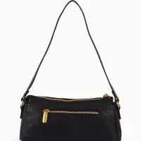 Сумка женская багет TEXTURA на молнии, 27&times;8&times;13 см, чёрная