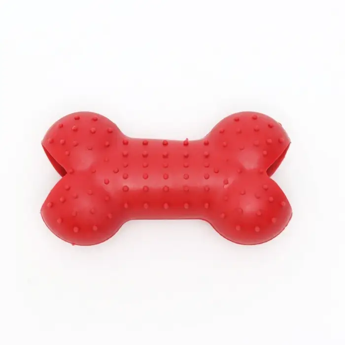 Жевательная игрушка для собак &laquo;Кость малая&raquo;, 8.5 см, TPR, красная
