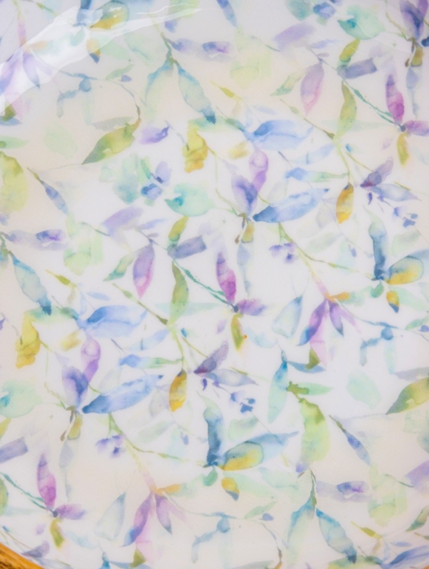 Блюдо "Оттенки сирени" дерево манго 25х25х4,5 см