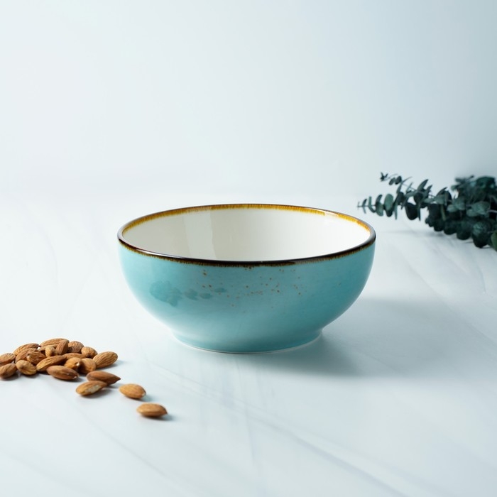 Салатник фарфоровый Magistro «Церера», 1,1 л, 18,5×7,5 см, цвет голубой Салатник фарфоровый Magistro «Церера», 1,1 л, 18,5×7,5 см, цвет голубой