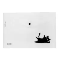 Папка-конверт А4, ErichKrause Clear Cat, на кнопке, МИКС