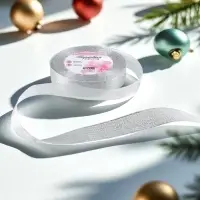 Лента парчовая, 20 мм, 23&plusmn;1 м, цвет серебряный