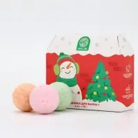 Бомбочки для ванны в домике «Снеговик», набор 6 шт х 40 г, URAL LAB