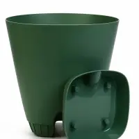 Кашпо с прикорневым поливом 15 л D-29,5см, H-31см олива "Гранд"