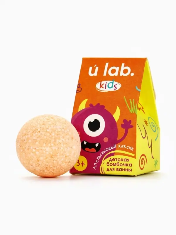 Бомбочка детская для ванны &laquo;Монстрики&raquo;, аромат апельсиновый кексик 40 г, URAL LAB