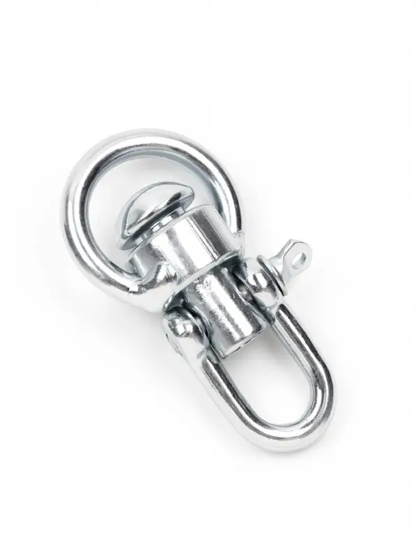 Набор: вертлюг со скобой, средний, длина-7.5 см, ширина-3.5 см, 2 шт.