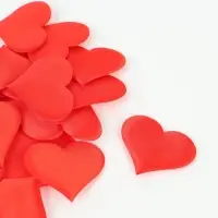 Сердечки декоративные, набор 25 шт., 5 см, красные