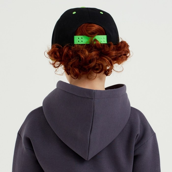 Бейсболка с прямым козырьком для мальчика MINAKU, размер 54, цвет чёрный/зеленый Бейсболка с прямым козырьком для мальчика MINAKU, размер 54, цвет чёрный/зеленый