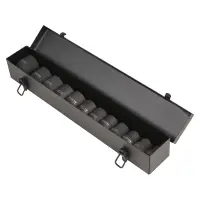 Набор головок ударных 1/2"DR L=38мм, 12пр. (10-24мм) металл.кейс