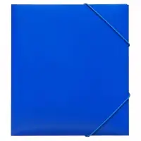 Папка на резинке А5, 500 мкм, Calligrata, корешок 30 мм, тиснение &laquo;песок&raquo;, синяя