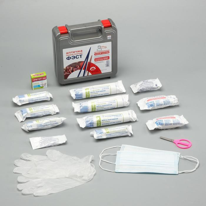 Автомобильная аптечка первой помощи  Автомобильная аптечка первой помощи "ФЭСТ" состав 2024, по приказу №1080н