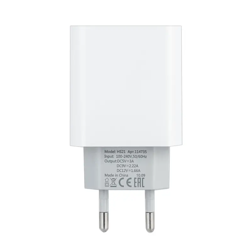 Переходник сетевого зарядного устройства HS21 на Type-C PD20W ISA белый